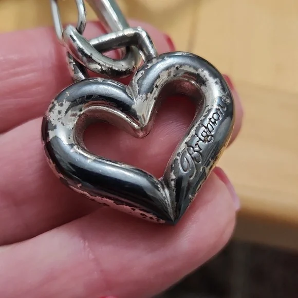 Brighton Pebbled Leather Crocodile Embossed Shoulder Handbag Purse Brown Camel - Picture 13 of 17